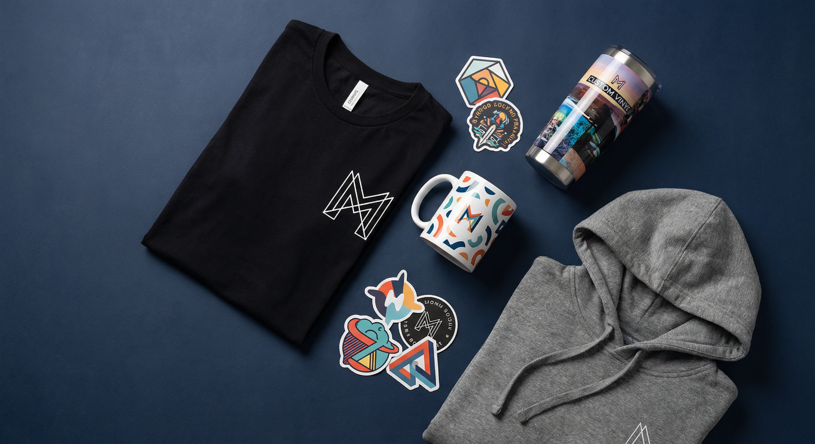 Custom printed merchandise collection